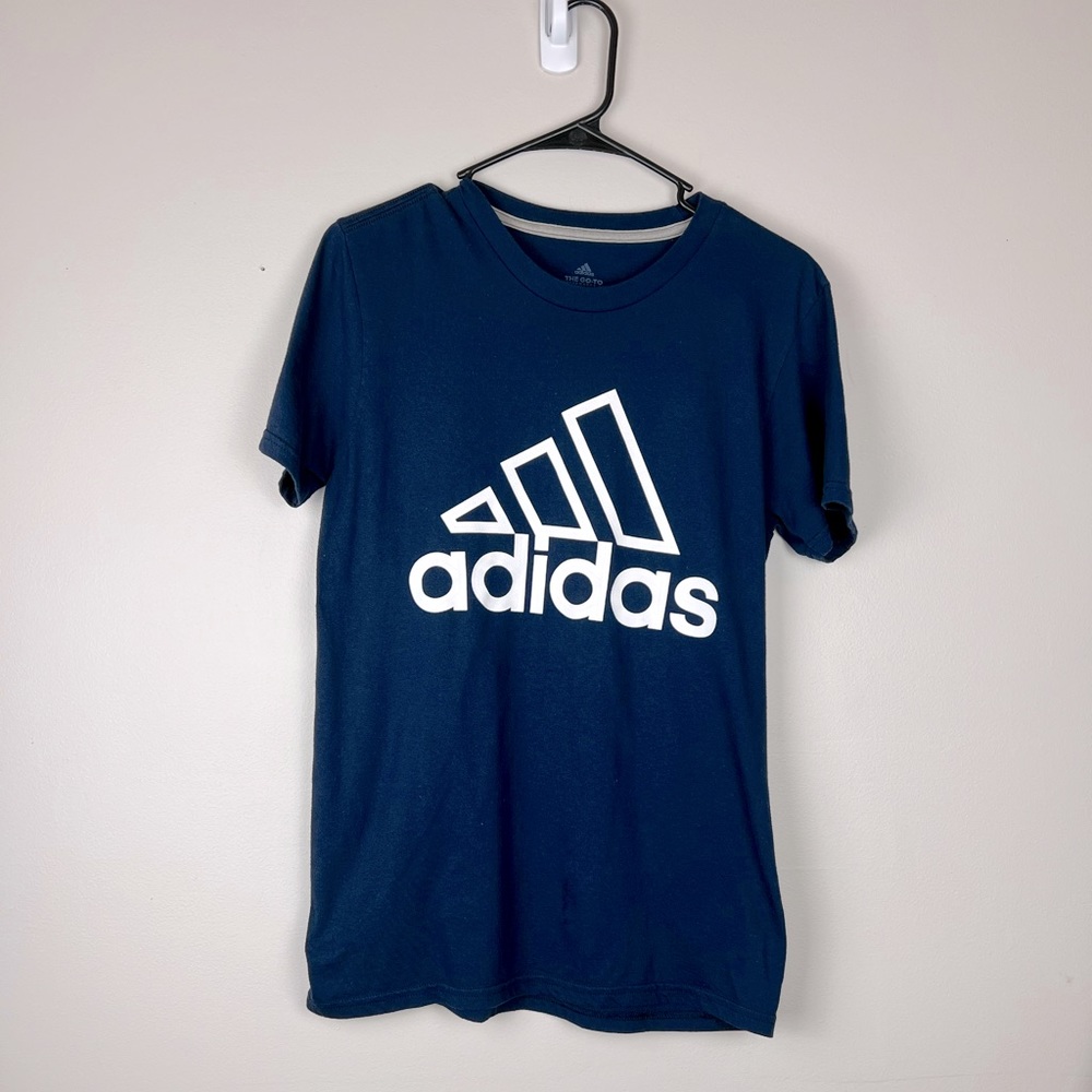 Men’s Adidas Climalite Navy Logo T-Shirt SZ S